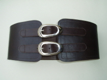 BrS1 Brown Leather Corset Belt  SOLD