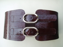 PBS1 Patent Lizard Print Leather Corset Belt SOLD