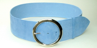 Pale Blue Suede Belt