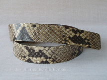 Python Snakeskin Belt Strap B 42mm wide to make a belt up to 44 inches in length