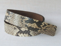 Python Snakeskin Belt Strap D 42mm wide to make a belt up to 42 inches in length