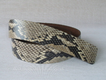 Python Snakeskin Belt Strap E 42mm wide to make a belt up to 40 inches in length