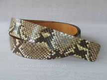 Python Snakeskin Belt Strap K 37mm wide to make a belt up to 44inches in length