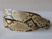 Python Snakeskin Belt Strap L 37mm wide to make a belt up to 42 inches in length