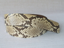 Python Snakeskin Belt Strap M 37mm wide to make a belt up to 42 inches in length