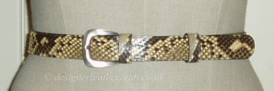 Skinny Python Snakeskin Belt 25mm