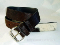 Tricolour Hair Cowhide Belt - 40mm - 42 inch