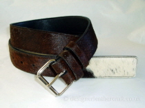 Tricolour Hair Cowhide Belt - 40mm - 44 inch B